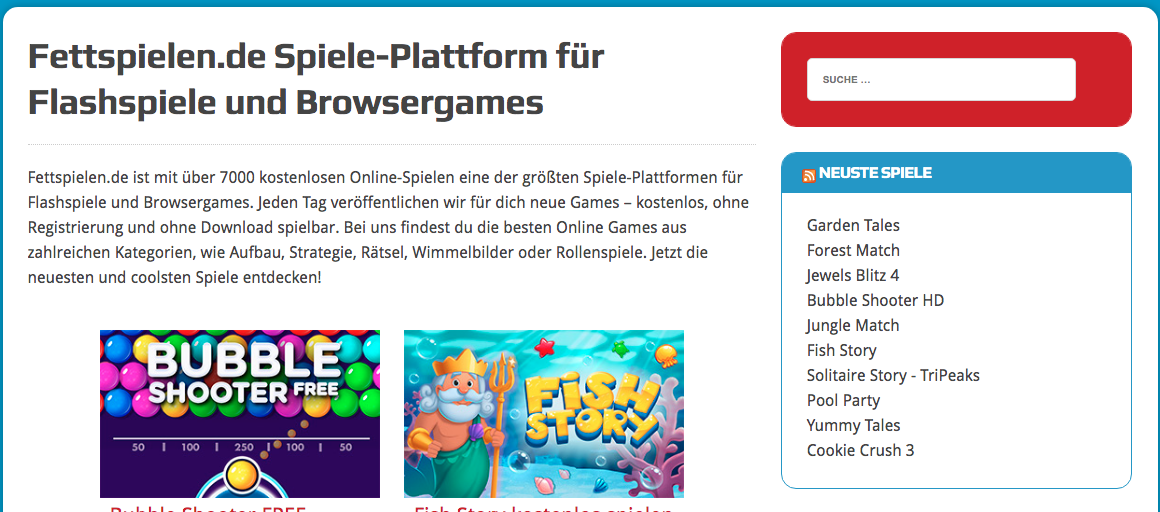 So sieht Fettspielen.de heute aus